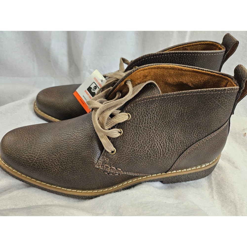 Deer Stags Freeport Jr Boys Brown Chukka Boots Memory Foam Size 7M NEW